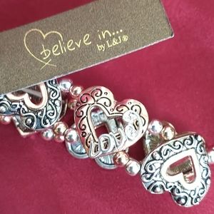 Believe In by L & J Mixed Media Bracelet